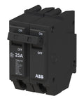 Q Line THQL2125 25 Amp Double Pole Circuit Breaker 120 240 Volt Thermal Magnetic Plug On For Load Centers 10 kAIC Interrupt Rating Durable Heat Resistant Housing Safe For Residential And Commercial Power Protection For Home And Biz, black