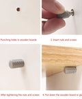 Installation steps of 20 Piece Shelf Bracket Pegs Set for Cabinets and Wardrobes, Heavy Duty Metal Shelf Pins with Oil Black Finish.
