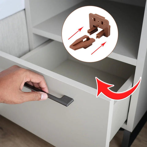 Brown Plastic Drawer Track Guide Repair Kit For Center Mount Drawers To Run Dang Smooth Quick Replacement Slides With Mounting Screws for dresser drawer