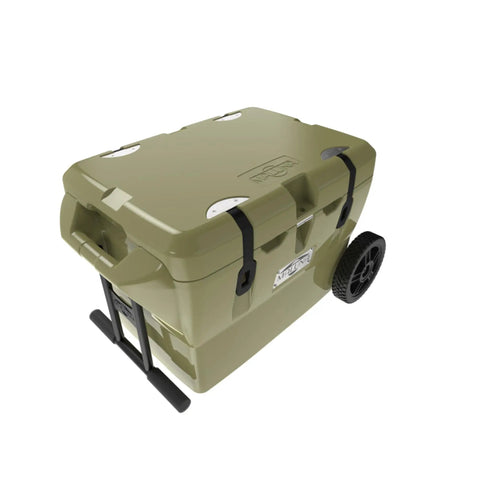 40 Quart Desert Tan Cooler With Heavy Duty Wheel Kit Rugged Rotomolded Ice Chest For Beach Camping Picnics Hunting Fishing Boating And Outdoor Adventures Made In USA