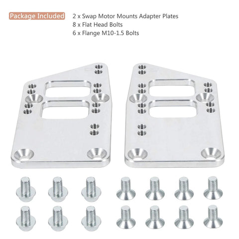 LS Swap Motor Mounts Adapter Plates Universal Swap Bracket For Small Block To LS Engine Conversion Adjustable Fit 2pc