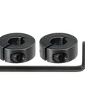Single Split Shaft Collar Set With 12 mm Bore And 28 mm Outer Diameter 11 mm Thick Carbon Steel Locking Collar Clamp With Set Screw And Hex Wrench For Machine Tools Industry Black Pack Of 2 Heavy Duty Shop Ready