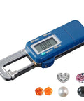Electronic Pearl Caliper, 0.01-25mm Digital Gauge Measure Tool, for Gemstones, Pearls, Diamonds with colorful gems.