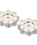 Round Wheel Handle 2 Pack For Faucet Knobs And Refrigerant Manifold Gauges Replacement Zinc Alloy Handwheel