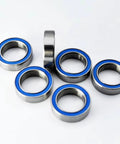 Steel Sealed Bearing 6700 2RS 10x15x4mm For 1/10 RC Cars Upgrade Part High Precision Metal Bearing Improves Transmission Efficiency And Power Transfer Durable Replacement Accessory For RC Car Enthusiasts. Steel sealed bearings with blue 2RS seals