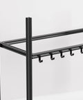 2020 Series Mini Hanging Hooks For European Standard Aluminum Extrusion, installed on black linear rail frame.