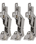 Three soft close cabinet door hinges with copper core damper hydraulic action and 3D positioning upgraded stability system.
