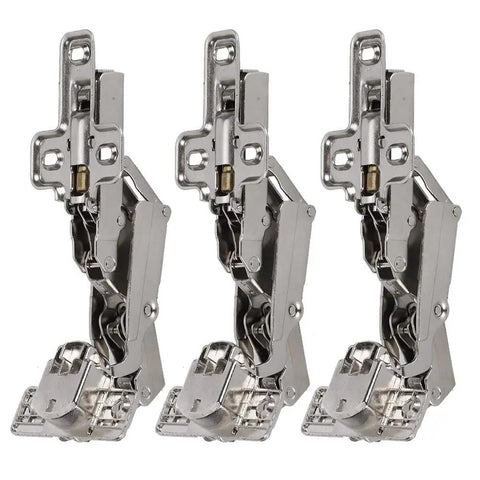 Three soft close cabinet door hinges with copper core damper hydraulic action and 3D positioning upgraded stability system.