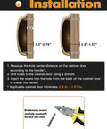 Installation guide for Antique Brass Cup Pulls 3 Inch Center 10 Pack Vintage Drawer Pulls, showing diagram and breakaway screws.