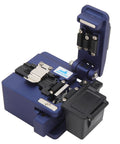 High Precision Machined Aluminum Alloy Fiber Cleaver With Automatic Return Cutter And 3 In One Fixture, blue portable fiber cutting tool.