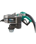 Workhorse 25 Gpm Fuel Transfer Pump With Auto Shutoff Nozzle Plug And Play 12 Volt Diesel Gas Line Kit close-up view of pump and nozzle