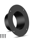 Heavy-Duty 6 Inch Metal Duct Connector Flange and Dryer Vent Fitting with Built-In Heat Resistance, non-deformable construction and protective seal.