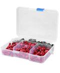 Sportbike Fairing Screw Kit 177Pcs Aluminum M5 Fasteners With Washers, Assorted Sizes - Gearhead Grade Replacement Hardware Set For Fairings On Most Sportbikes, Glossy Red in organizer case