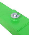 Rock Solid Heavy Duty Floor Jack Cross Beam Adapter With Beefy Steel Build For Zero Wiggle Lifts Adjustable Shop Crane Support Bar With Thick Grip Pads 4000 Pound Capacity showing detailed bolt and green frame.