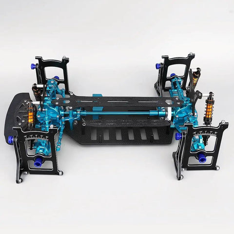 All In One 1 Tenth Scale RC On Road Alignment Tool With Camber Toe And Slip Angle Gauges Aluminum Suspension Tuning Setup
