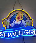 Real Glass Neon Beer Sign For Bar Pub Store And Party Room Wall Display 19 By 15 Inch Multi Color Glass Beer Light