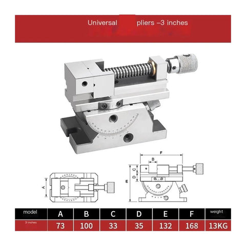 360 Degree Rotating Sine Vise With Adjustable Angles A Handy Machine Vice for Quick Clamping and Tightening 3-inch capacity