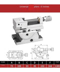 Rock Solid Heavy Duty 360 Rotary Sine Vise Adjustable Angle Machine Vice For Cnc Workbenches with 3-inch dimensions.