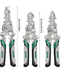 Get The Done Fast With This 16 In 1 Needle Nose Wire Stripper And Cutter, carbon steel tool with ergonomic rubber grips, 22cm and 20.5cm sizes.