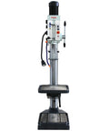 Front view of Beefy Floor Drill Press With 26 Inch Swing 1.57 Inch Drilling Capacity 2.2kW 220V 3 Phase Motor, cast iron base visible.