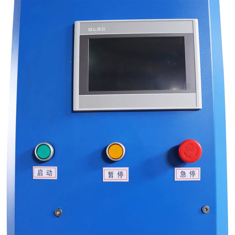 Control panel of Kickass Heavy Duty Automatic Pallet Stretch Wrap Machine Slick 165Cm, showing buttons and screen.