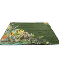Picnic Blanket With Dot Print Thick Foldable Beach Mat for indoor outdoor adventures with jungle print, durable material.