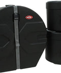 Badass 3 Piece Drum Case Bundle delivering rock solid rotomolded armor for 18x22 kick bass drum and floor tom.