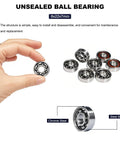 Hand holding 100 Pack 608 Ball Bearings High Precision Deep Groove Bearings For Fidget Spinners Smooth Low Friction Spin 8mm x 22mm x 7mm Durable Chromium Steel Construction Top Notch