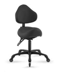 Pneumatic Swivel Saddle Chair With Wheels For Hair Stylists Dentists Hygienists And Spa Pros Ergonomic Back Support Durable Aluminum Frame