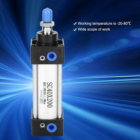 SC40 Aluminum Alloy Double Acting Pneumatic Cylinder 200mm Stroke Rugged Workhorse Air Actuator For Industrial Automation