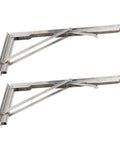 Heavy Duty 15.6 Inch Stainless Steel Folding Wall Shelf Bracket Hinge For Kitchen Or Garage Rock Solid Wall Mount Shelf Support