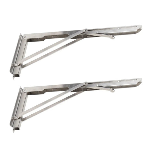 Heavy Duty 15.6 Inch Stainless Steel Folding Wall Shelf Bracket Hinge For Kitchen Or Garage Rock Solid Wall Mount Shelf Support