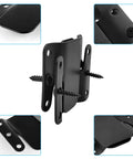 Heavy Duty Sectional Couch Connectors With Screws Universal Sofa Metal Brackets for Loveseats, showing black metal brackets with screws.
