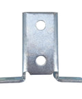 Eight Hole Wing Shape 90 Degree Connector Bracket for One Half Inch Bolt in One and Five Eighths Inch Strut Channel, front view