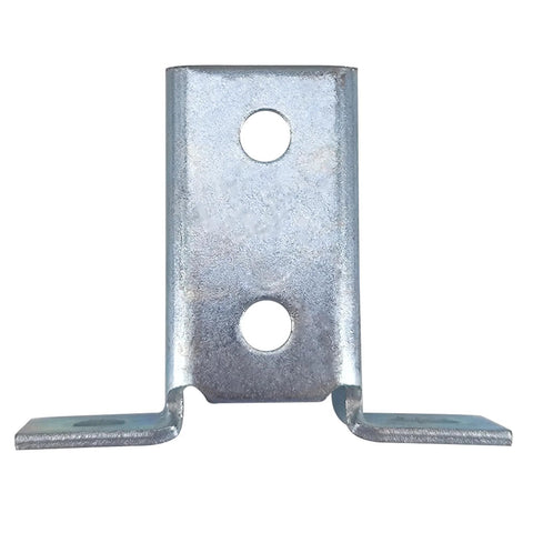 Eight Hole Wing Shape 90 Degree Connector Bracket for One Half Inch Bolt in One and Five Eighths Inch Strut Channel, front view