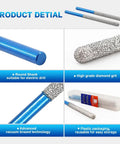 Diamond Tuck Point Bit For Mortar Removal With Round Shank, 7.2mm Diameter, 74mm Length, showing various views and packaging