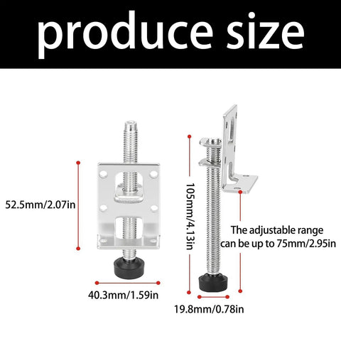 Set Of Four Steel Adjustable Leveling Feet For Wardrobes And Cabinets On Uneven Floors Keeps Heavy Furniture Rock Solid With Height Adjustable Levelers And Easy Stabilization For Wobble Free Stance. Steel leveling foot bracket, 105mm, adjustable range 75mm