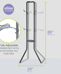 Rugged Two Bike Gravity Rack For Garage And Home No Drilling Required Fully Adjustable Leaning Wall Space Saver Bike Storage Stand