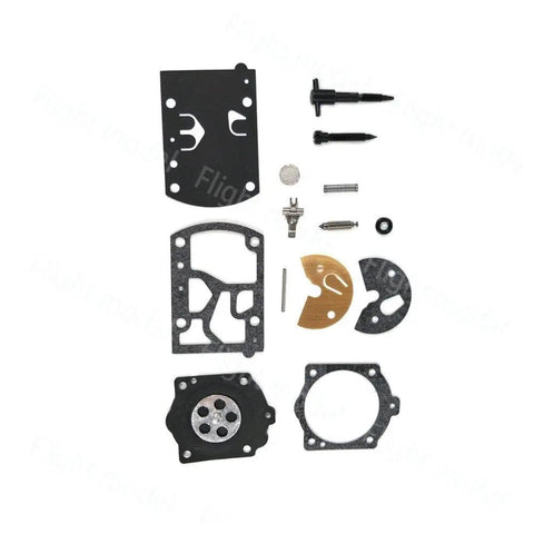 Carburetor Repair Kit For DLE170 170CC RC Aircraft Engine Metal Construction All In One Replacement Set laid out on white background