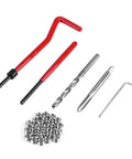 Thread Repair Kit With 30 Piece Insert Tool Set M5 For Restoring Damaged Internal Threads And DIY Field Repairs With Wire Inserts Installation Wrench Drill Bit And Lug Breaker Tool In Durable Stainless Steel, M5 kit
