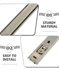 Heavy Duty Side Mounted Ball Bearing Drawer Slides Pair Thickened Cold Rolled Steel Full Extension Cabinet Slide Rails close-up showing sturdy material.