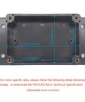 Inner dimensions of Junction Box ABS Plastic Weatherproof IP65 Project Enclosure with Fixed Ear Black 3.94 x 2.68 x 1.97 Inch Pack of 2