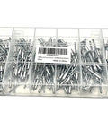 180 Piece Aluminum Blind Rivets Kit With Six Sizes Dome Head Pop Rivets, Silver Finish, Steel Mandrel