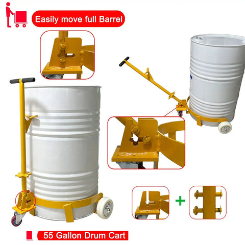 Hella Sturdy Steel Drum Dolly Cart Featuring Smooth Rolling Poly Wheels For No Sweat Hauling Of 55 Gallon Barrels And Heavy Tools Built Tough For Everyday Grind