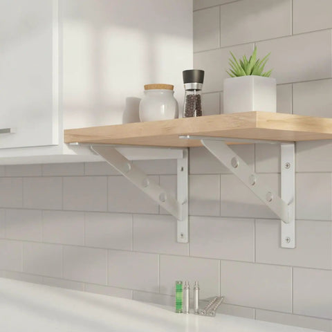 Stainless Steel Triangular Shelf Brackets For Wall Mounts Beefy Heavy Duty Kitchen And Bathroom Shelves Level And Secure Support