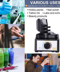Dope Compact Mini Vortex Mixer For DIY Model Painting And Shaker Projects with images of uses in labs and beauty products