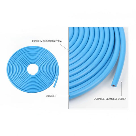 Universal Fit Car Door Edge Guard Rubber Trim Strip Light Colored Cut To Fit Self Adhesive Roll Easy To Install, Blue, 13ft