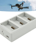 3 Way Quick Charging Station For Mini 3 Pro Drone Batteries Gray Plastic Fast Three Battery Charger For Hobbyists Efficient Simultaneous High Power Charging