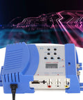 HDMI To RF Modulator For TV With PAL NTSC Support, Composite Video To RF Converter, Dual VHF UHF Frequency, blue device front view
