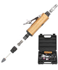 No-Nonsense Heavy-Duty Mini Air Die Grinder Kit, tools in case with grinding stones and air die grinder.